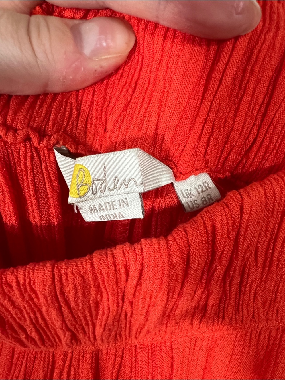 Boden Holiday Wide Leg Pull-On Trousers Size 8R Poppy Red - Picture 4 of 10